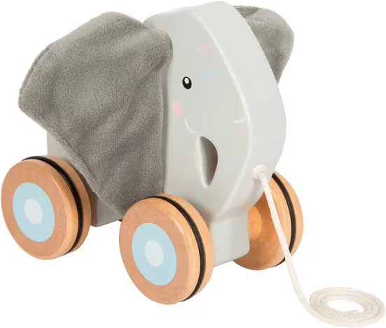 SMALL FOOT Nachziehtier Elefant Nachziehspielzeug für Kleinkinder