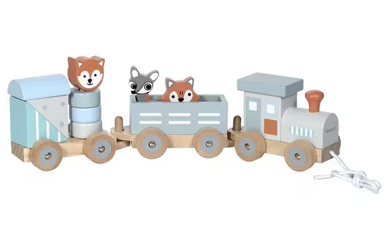 KINDSGUT Holzeisenbahn Spielzeug Eisenbahn für Kinder