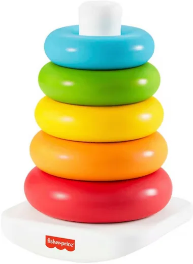 FISHER PRICE Stapelspielzeug Eco Farbring Pyramide Stapelringe Baby