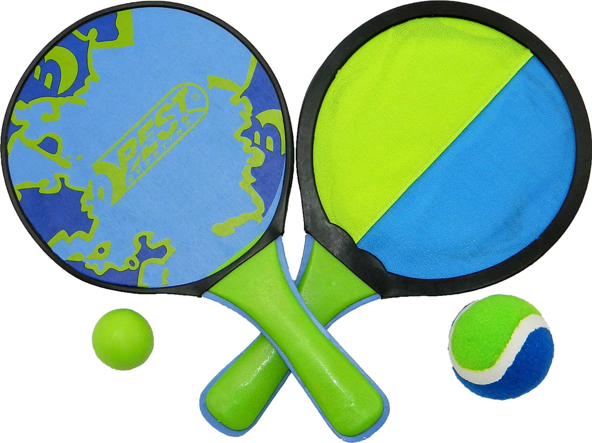 BEST SPORT & FREIZEIT Beach Game Set – Klettball & Fangspiel blau/grün