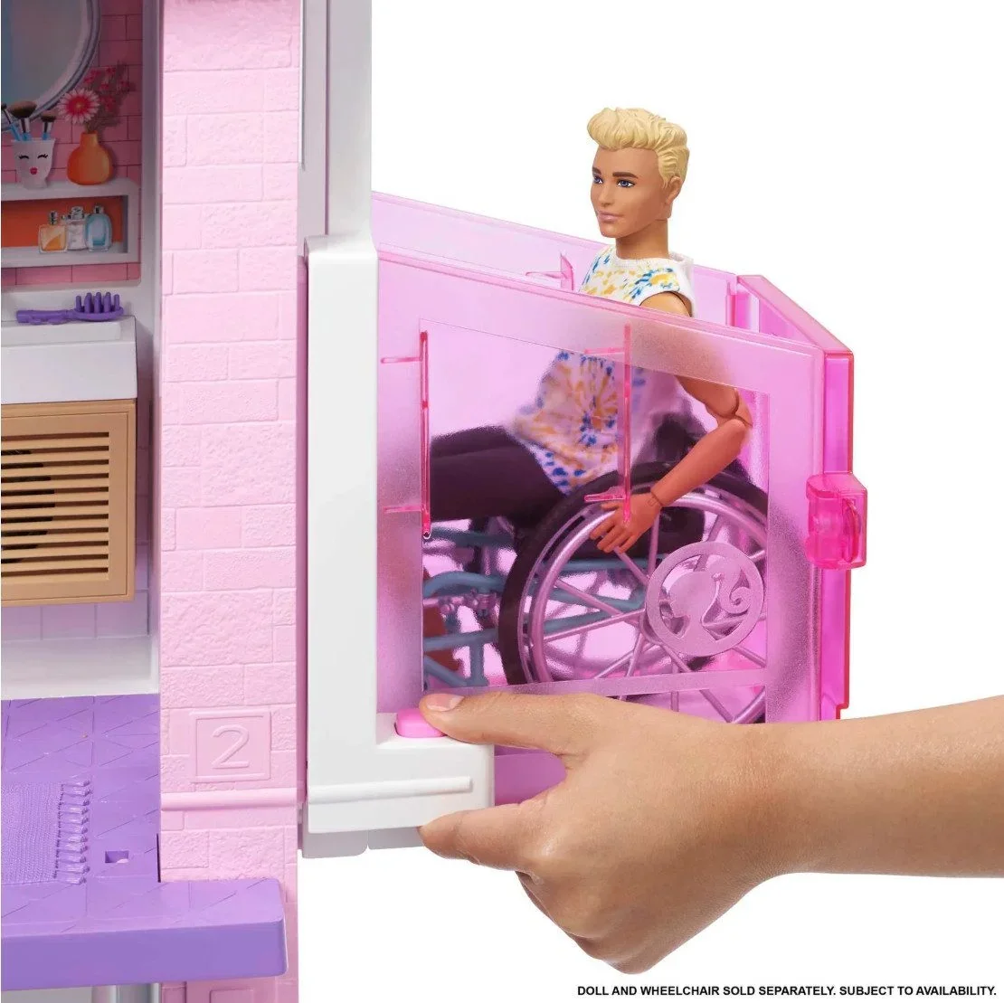 Barbie Traumhaus Puppenhaus 110 cm 3 Etagen 75 Zubehörteile