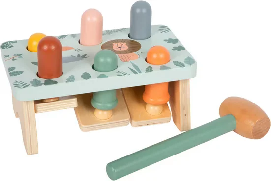 Small Foot Klopfbank Safari Holz Motorikspielzeug für Kinder