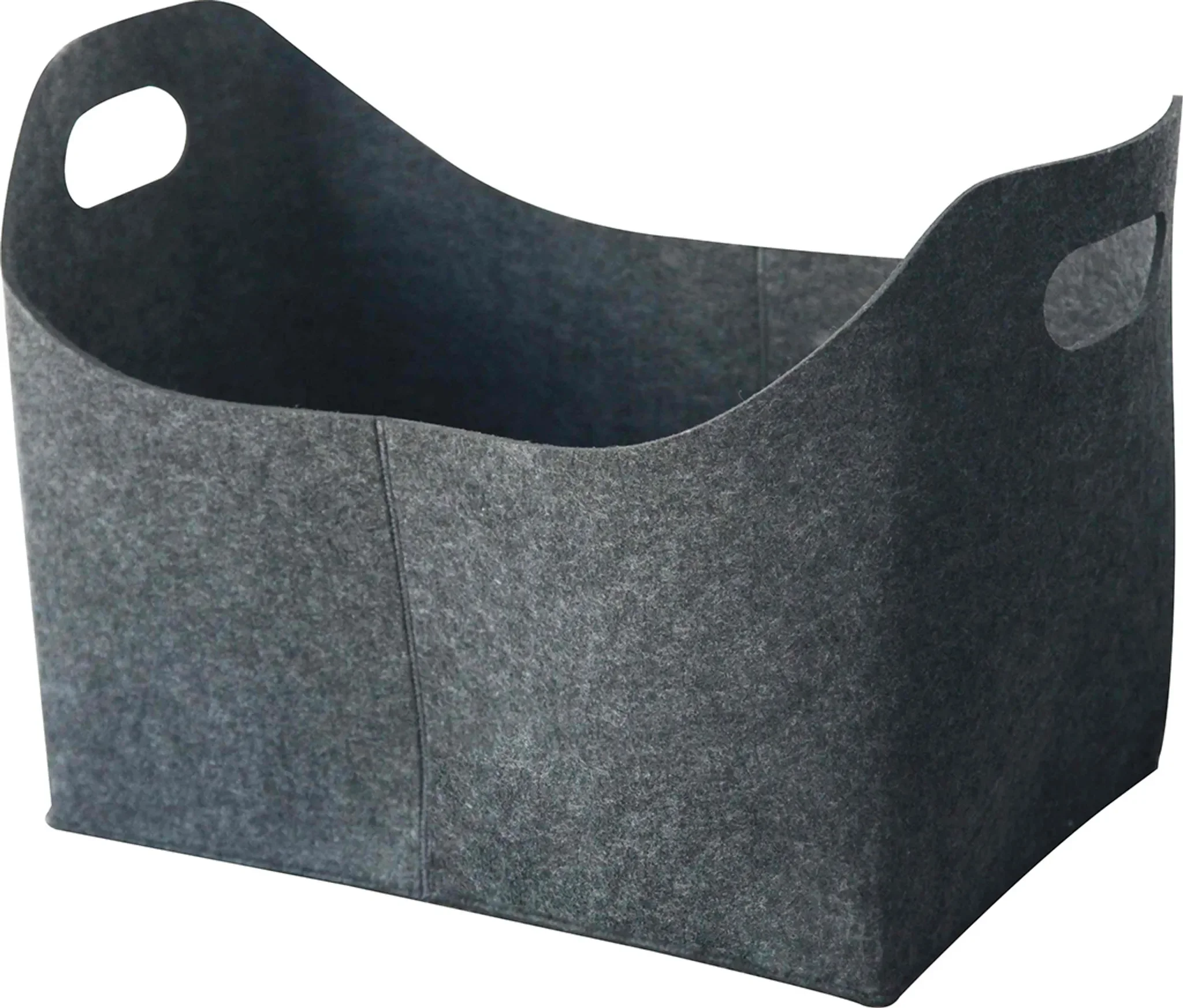 colourliving Große Filztasche – grau-anthrazit mit Tragegriffen