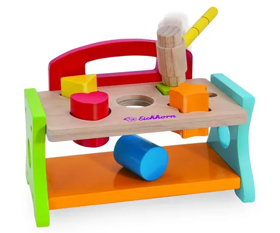 EICHHORN Klopfbank aus Holz Lernspielzeug für Kinder