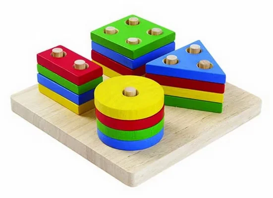 PLANTOYS Lernspielzeug Sortierbrett geometrische Formen