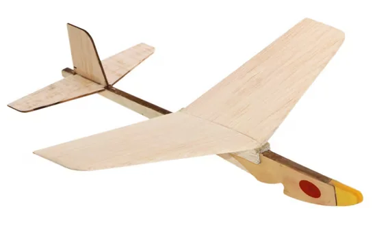 CORVUS Balsaflieger 02 Holzflugzeug Wurfgleiter für Kinder