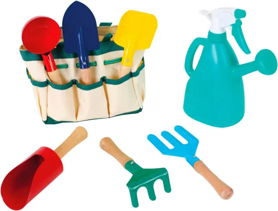SMALL FOOT Kinder Gartenset mit Gartentasche und Werkzeug