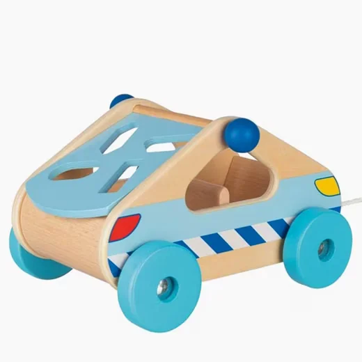 Goki Steckspielzeug Formen Sortierbox Auto zum Hinterherziehen