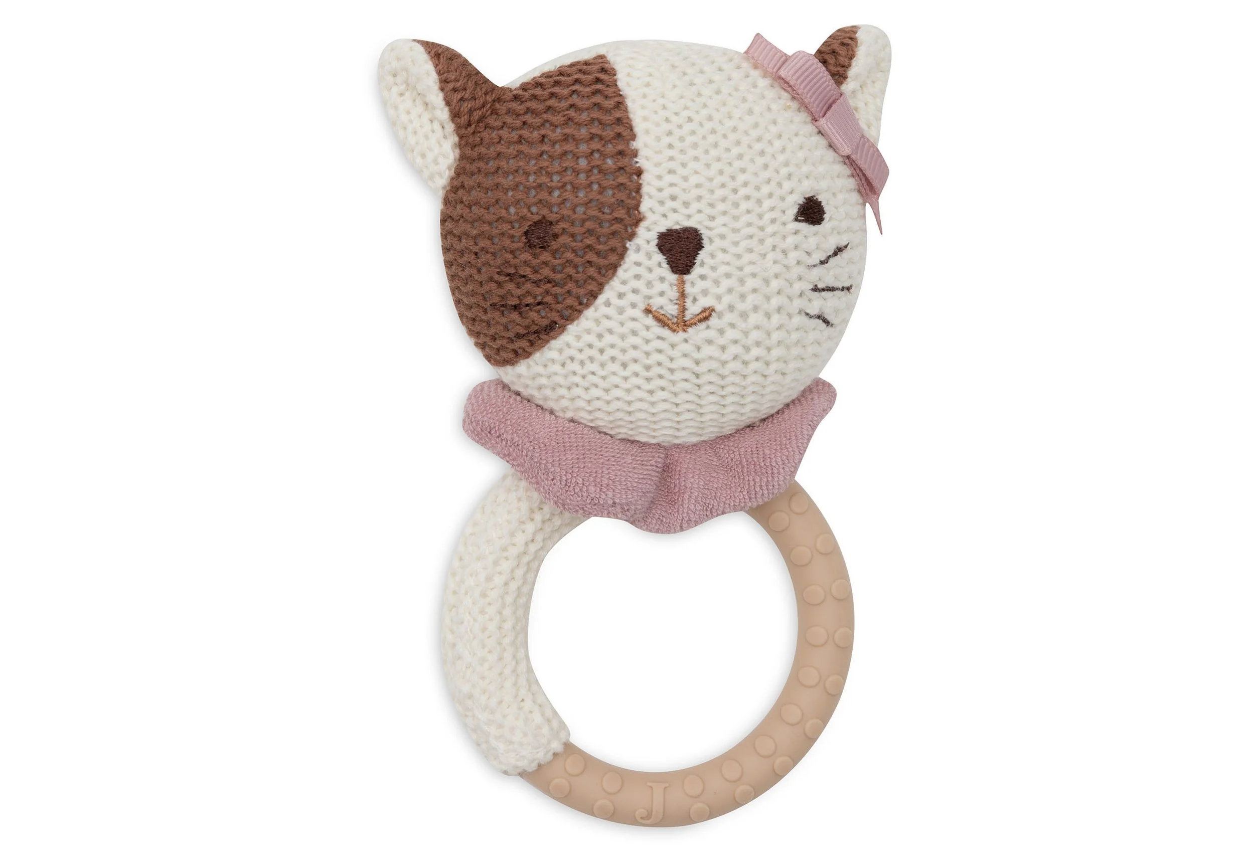 Jollein Beißring und Rassel Katze Jill für Babys