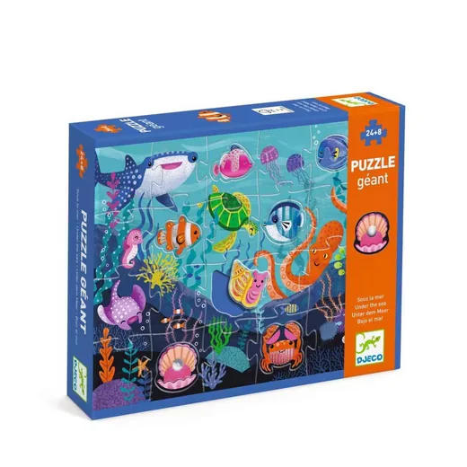 DJECO Tactilo Meer Tastpuzzle 24+8 Teile für Kinder