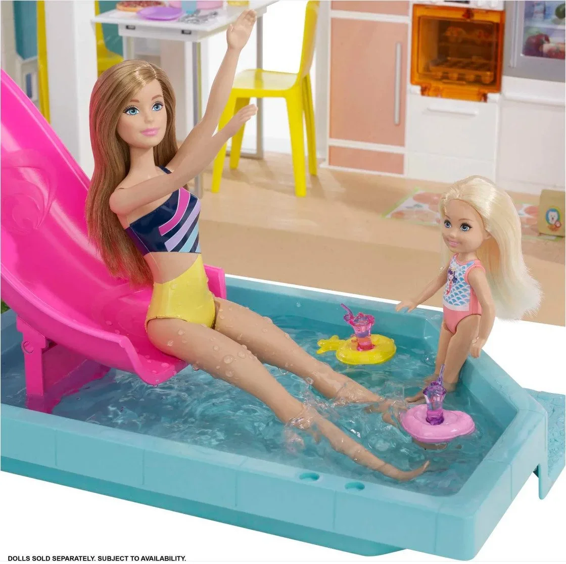 Barbie Traumhaus Puppenhaus 110 cm 3 Etagen 75 Zubehörteile