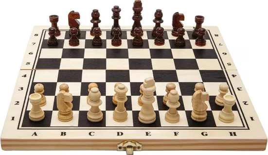 NORIS Deluxe Schachspiel aus Holz mit Figuren