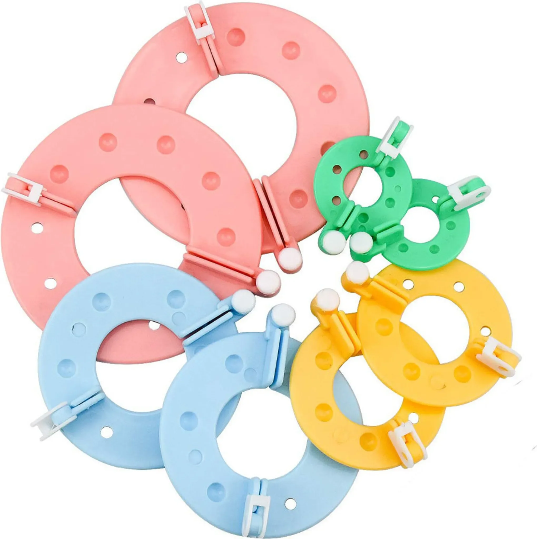 Fokelyi Pompon-Maker Set – 8 Stück, 4 Größen