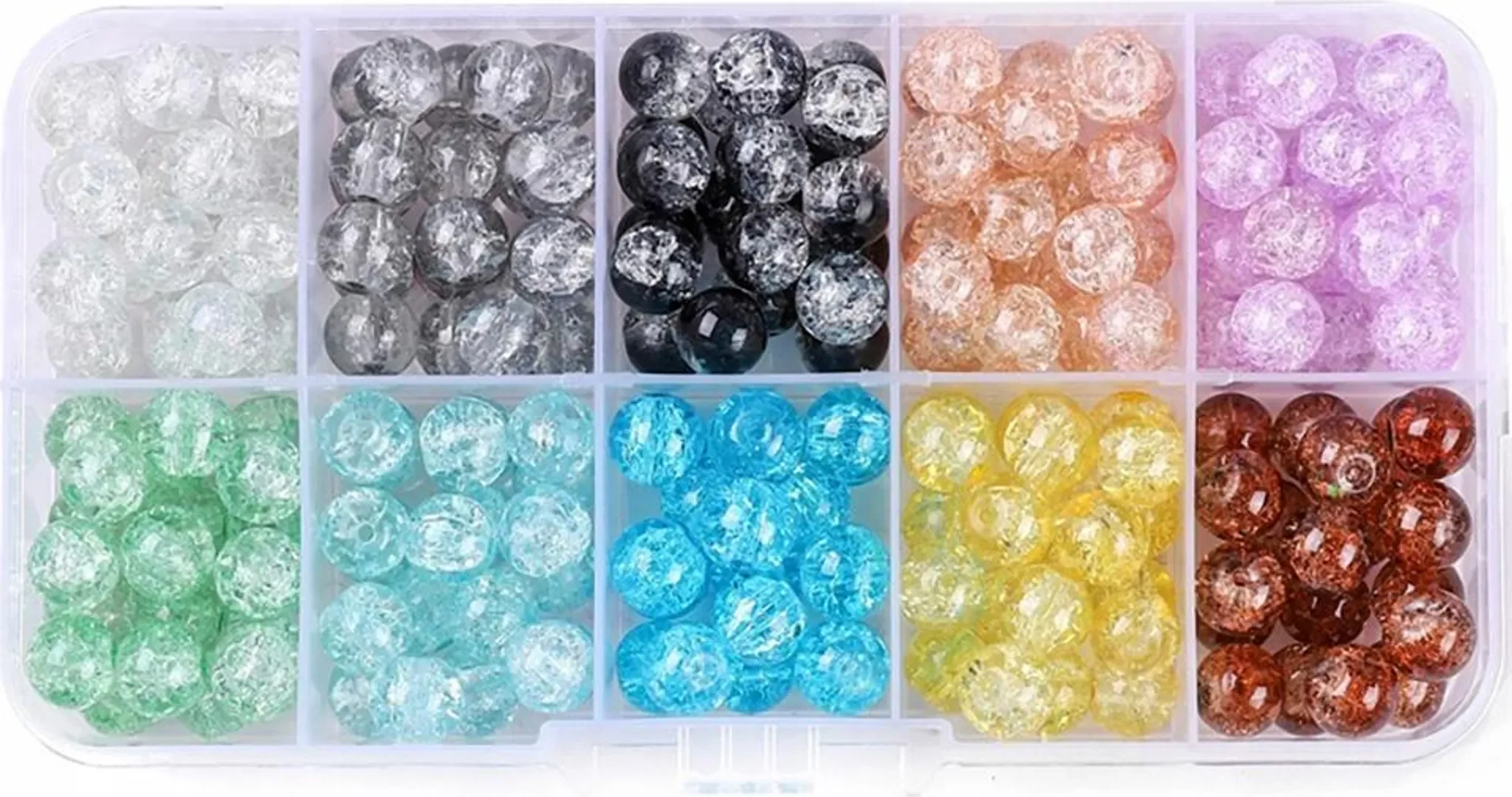 Craftec Glasperlen Set „Frozen“ – 200 Stück Ø 8 mm