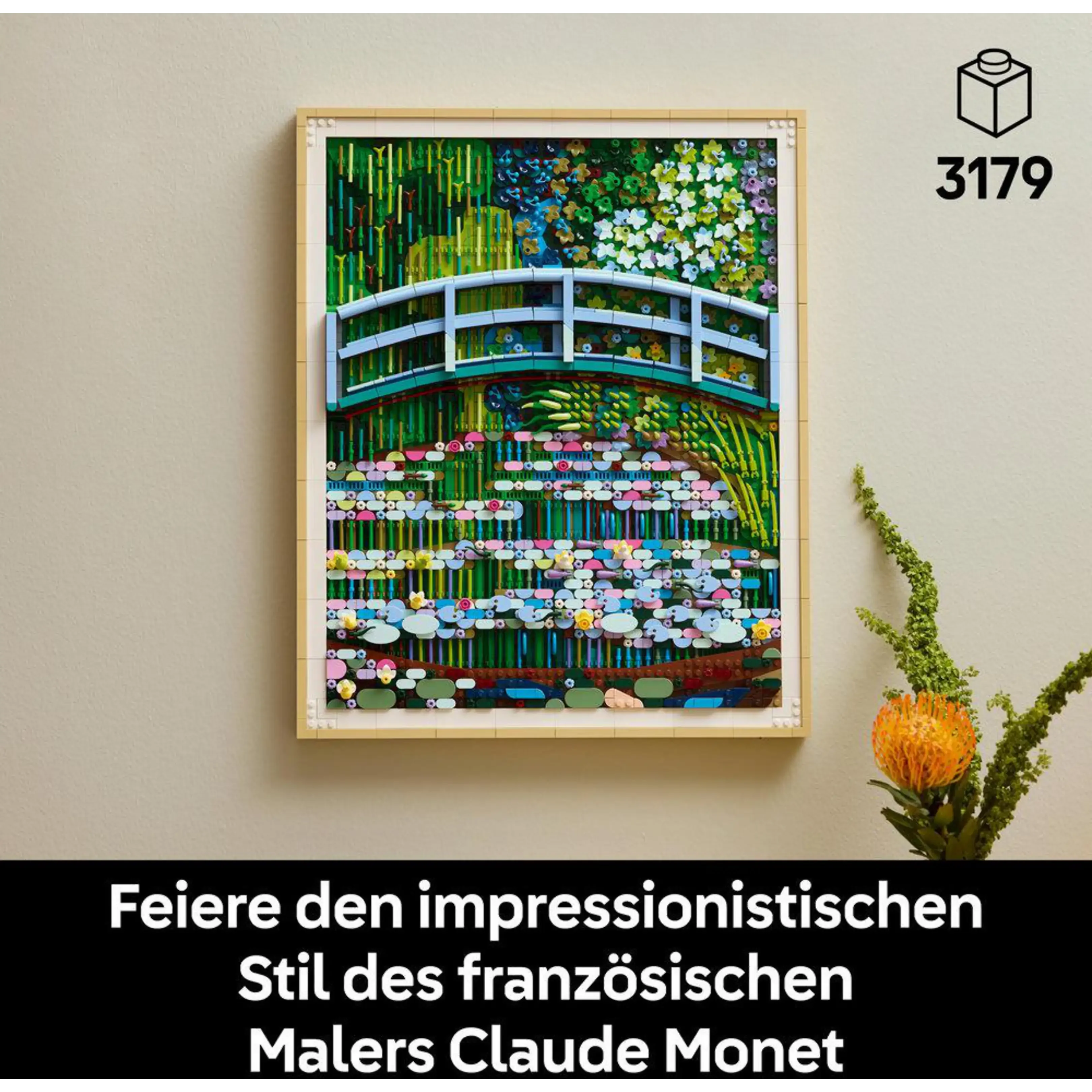 LEGO Art 31220 Claude Monet Brücke über Seerosenteich Mosaik Bauset