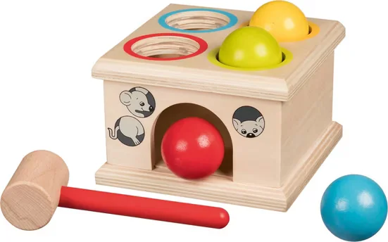 Goki Klopfbank Klopfspiel Fang die Maus Fidu Holzspielzeug