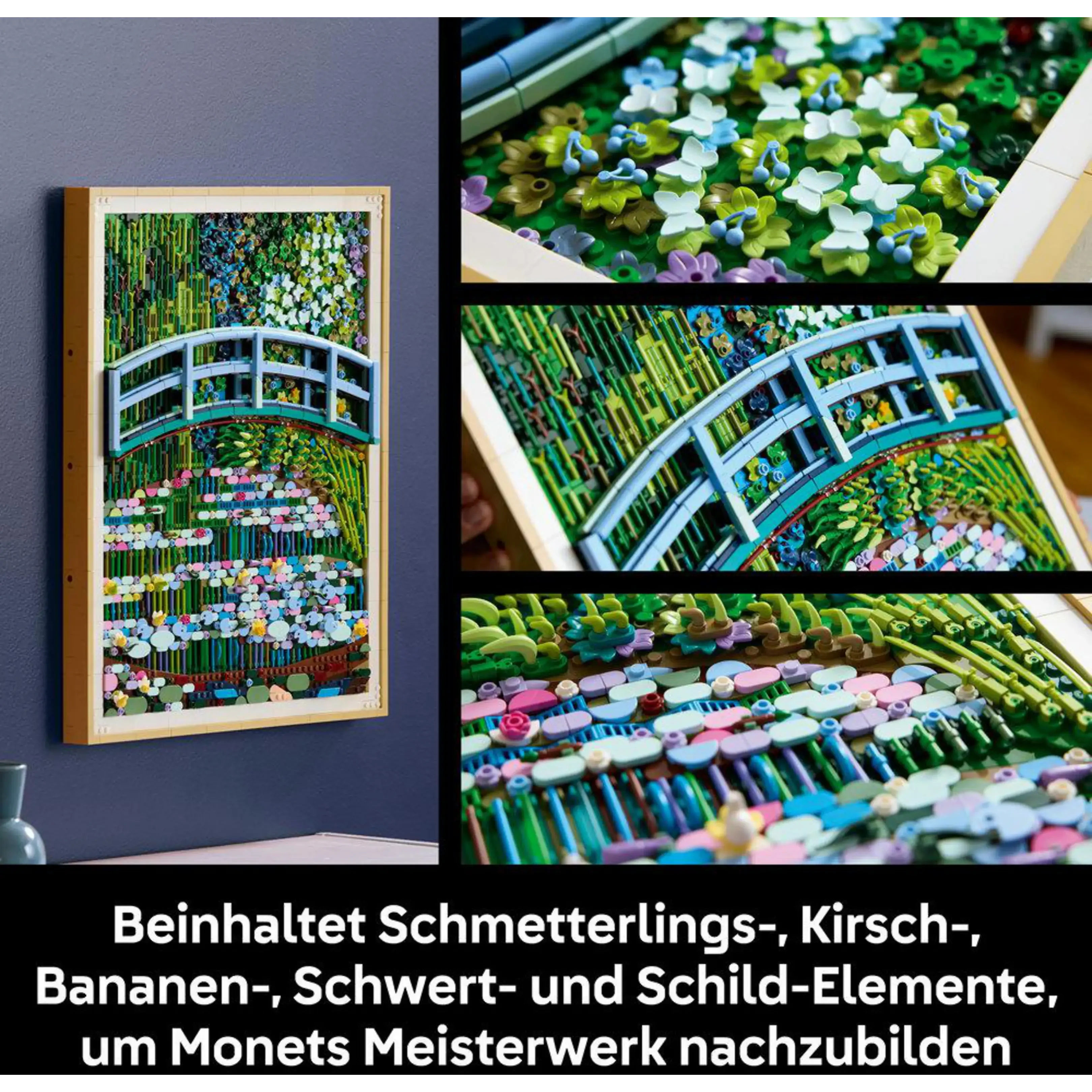 LEGO Art 31220 Claude Monet Brücke über Seerosenteich Mosaik Bauset