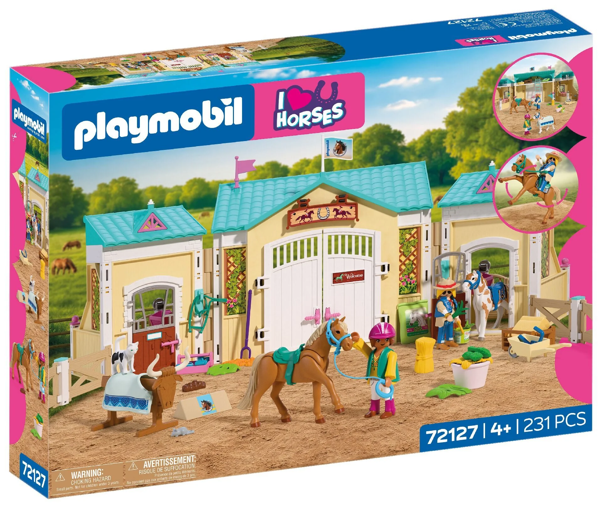 PLAYMOBIL Großer Reiterhof 72127 I Love Horses Konstruktionsset