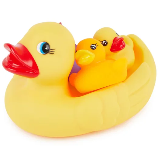 BIECO Schwimmenten-Familie 4er Set Badeenten Badespielzeug