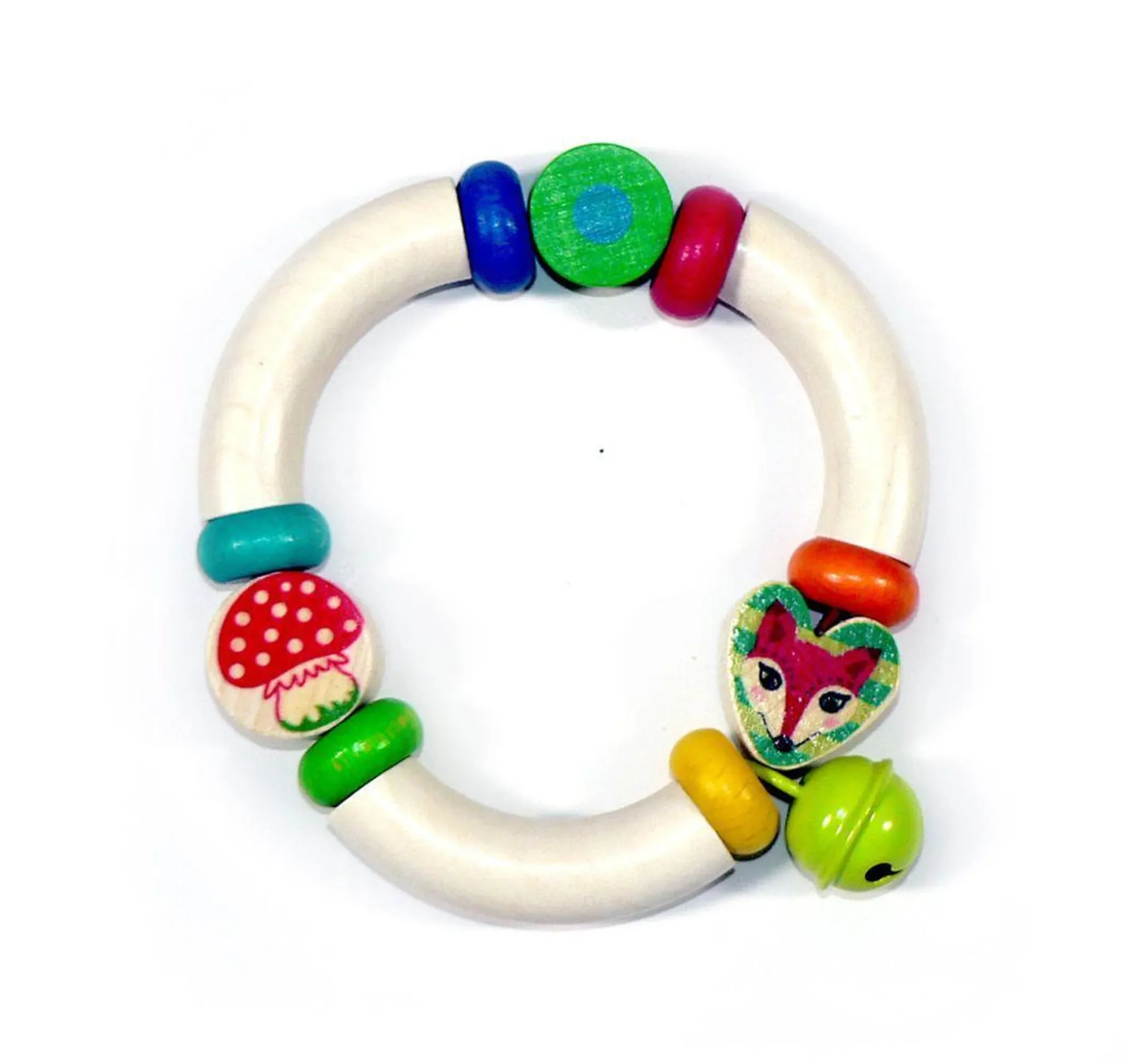 HESS Holzrassel „Waldtiere“ – mit Glöckchen, Erzgebirge