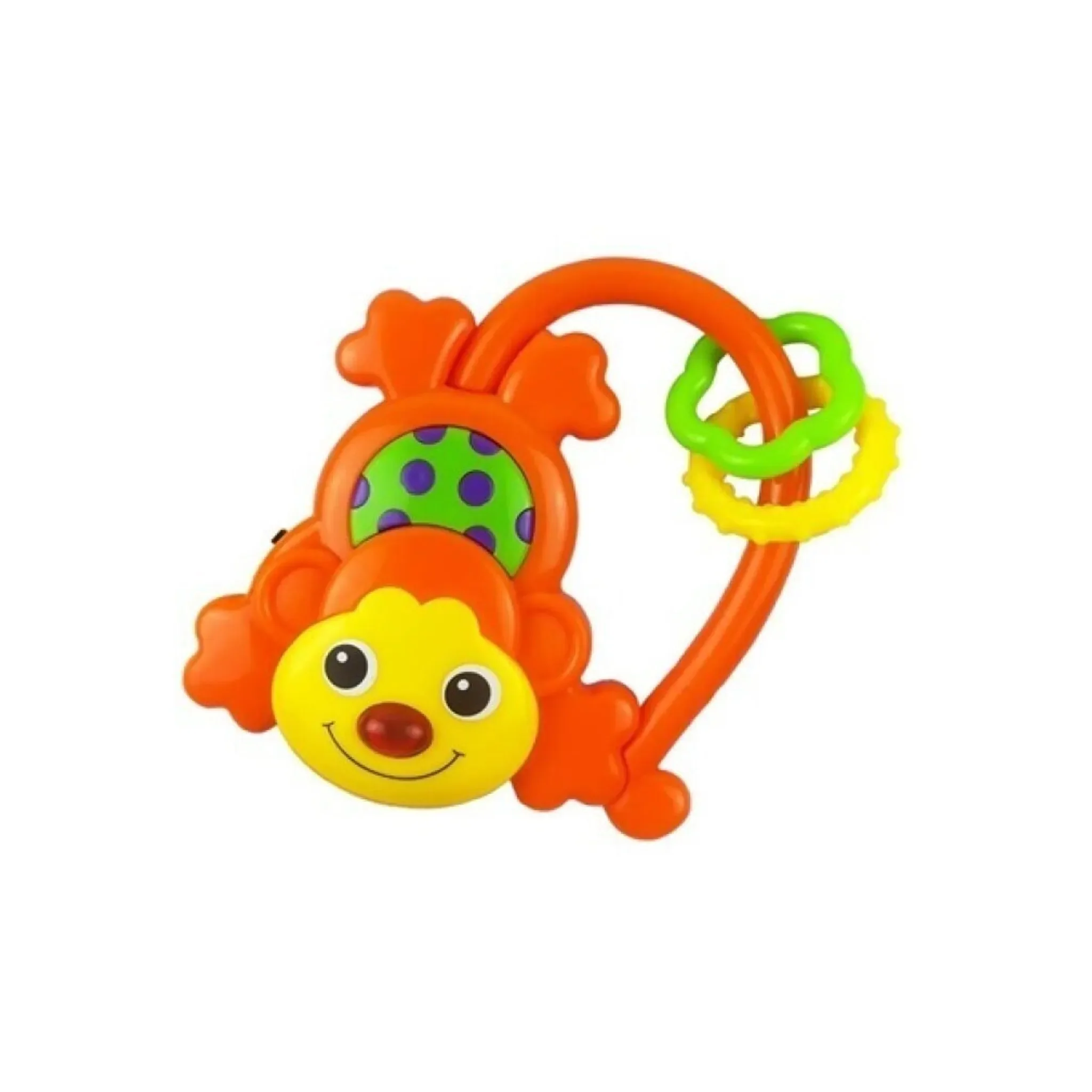 BABY MIX Babyrassel mit Klang – Affe (Monkey), Orange