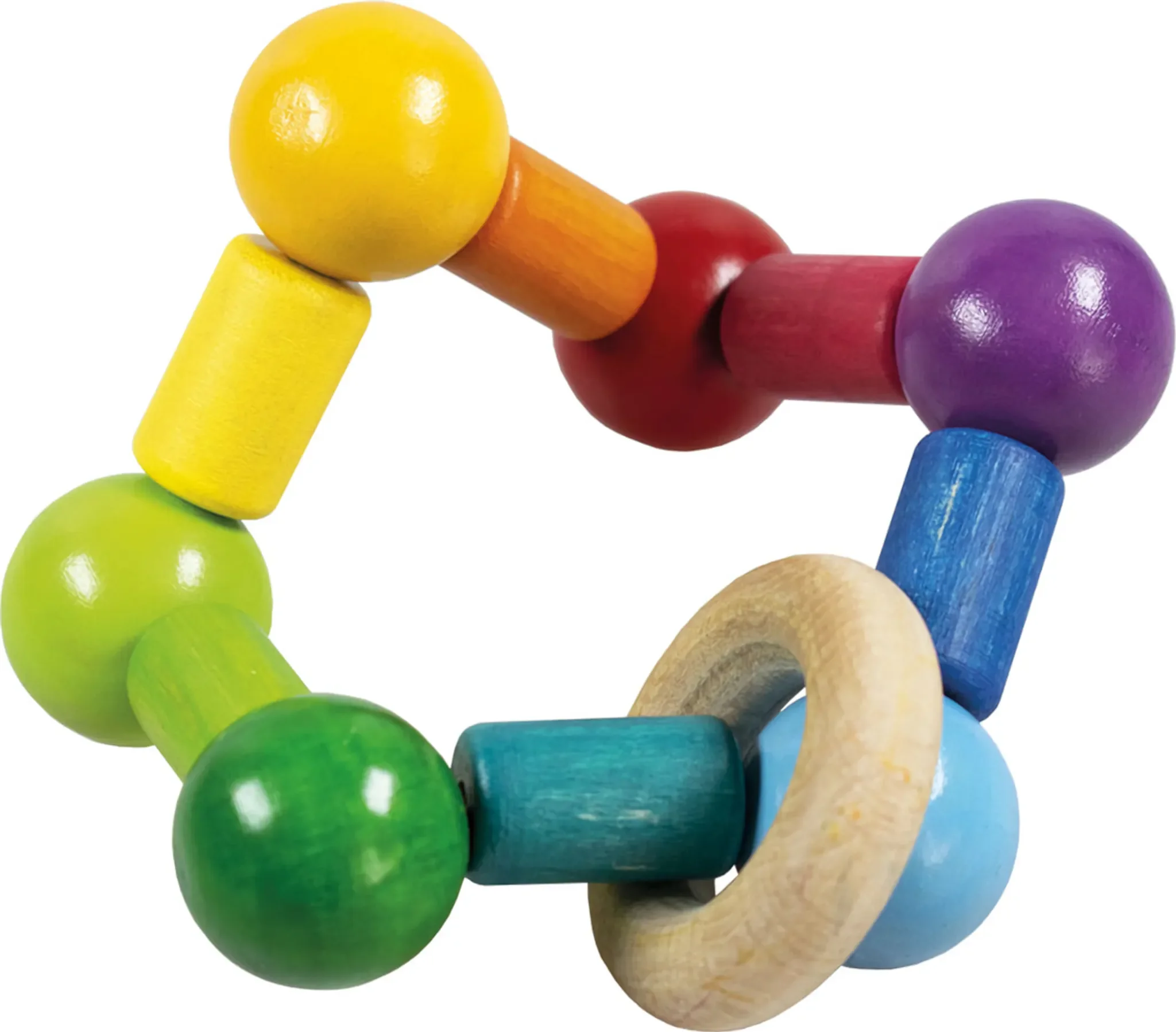 DETOA Bunte Holzrassel – Regenbogenfarben