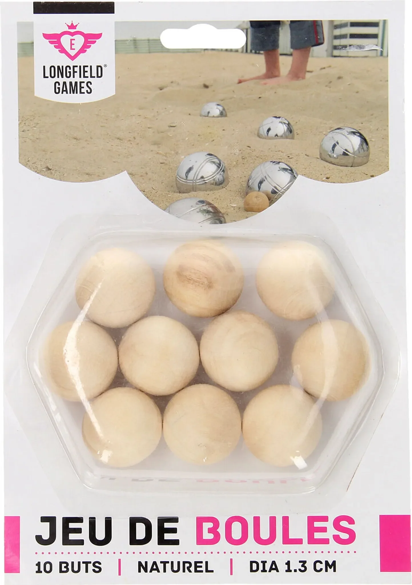 PEGASI Boules-Schweinchen aus Holz – 10er-Set