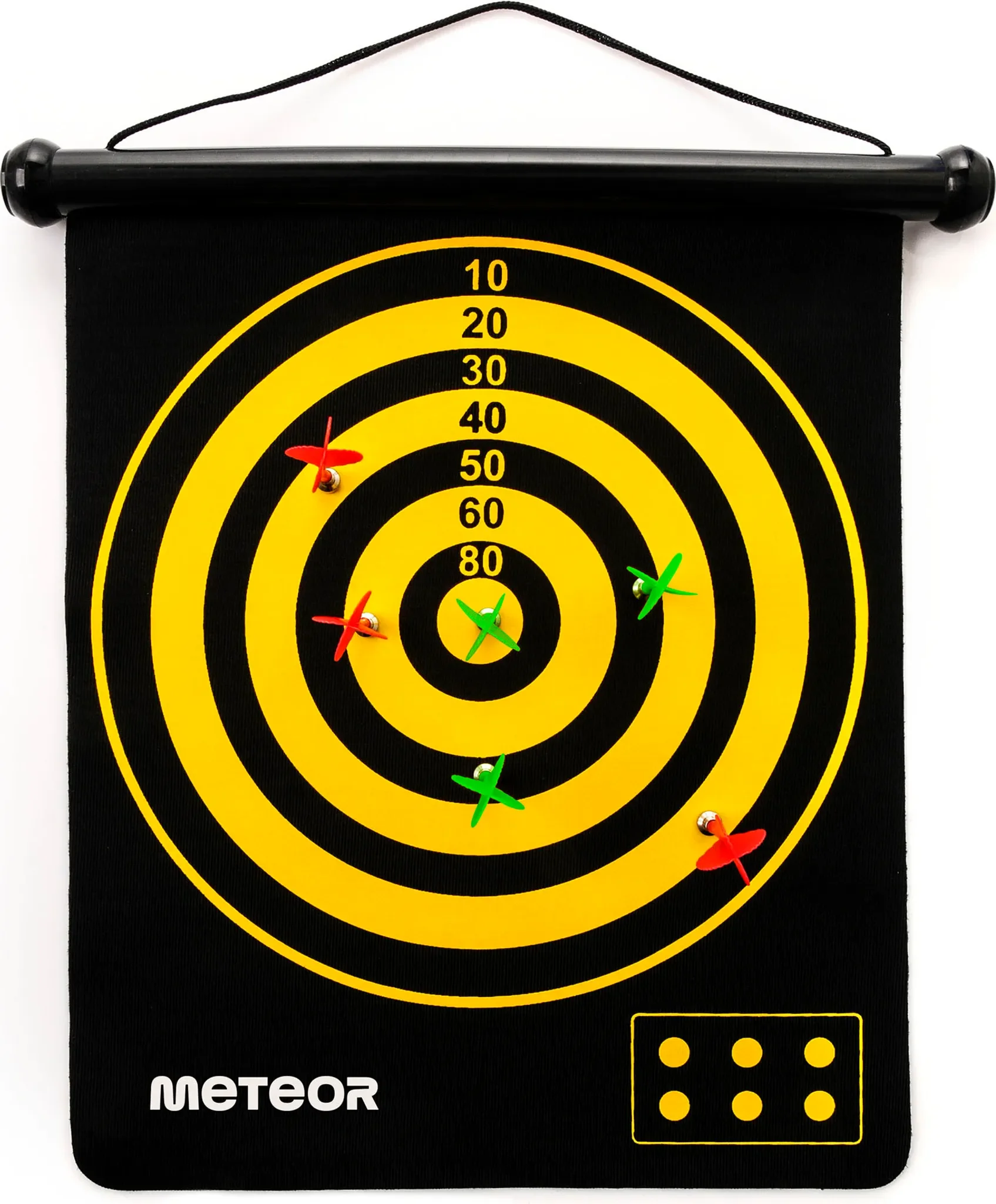 METEOR Magnetisches Dartspiel – Doppelseitige Dartscheibe
