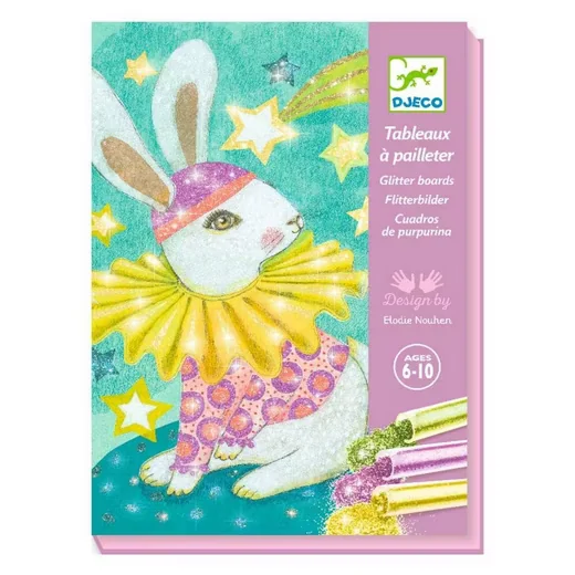 DJECO Kreativset Glitzerbilder mit Glitzersand Bastelset