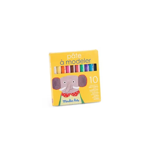 MOULIN ROTY Popipop Knete Kreativset 10 Farben für Kinder zum Basteln
