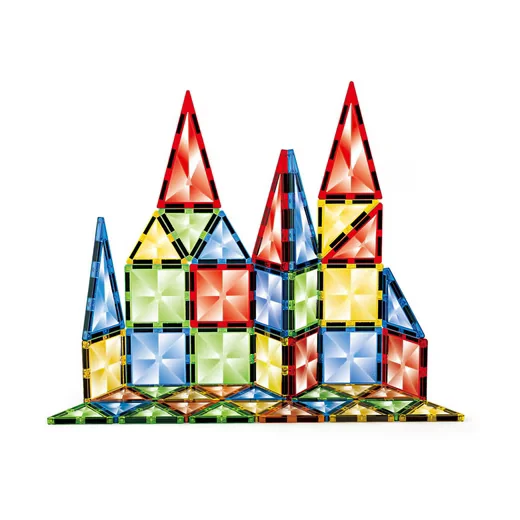 JOLLITY Magnetische Bausteine Set 43-tlg für Kinder Konstruktionsset
