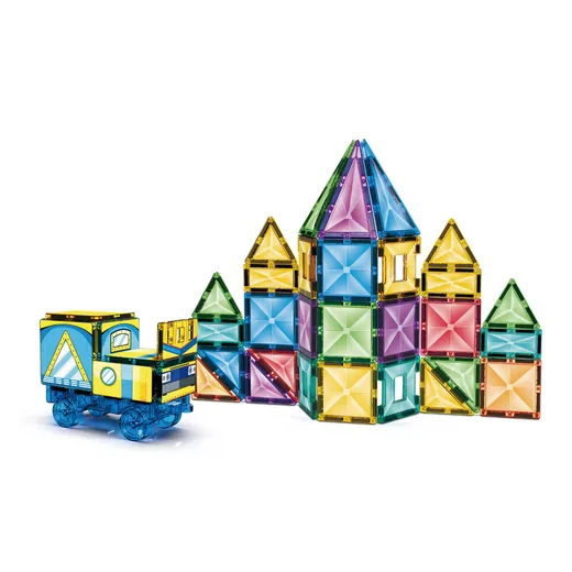 JOLLITY Magnetische Bausteine 60 tlg Set bunt Magnetspiel für Kinder