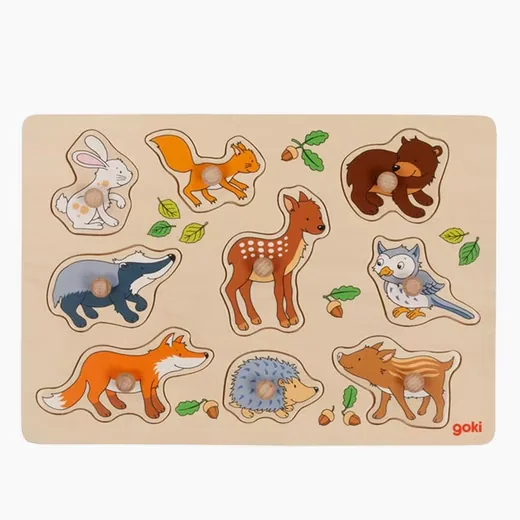 Goki Steckpuzzle Waldtiere