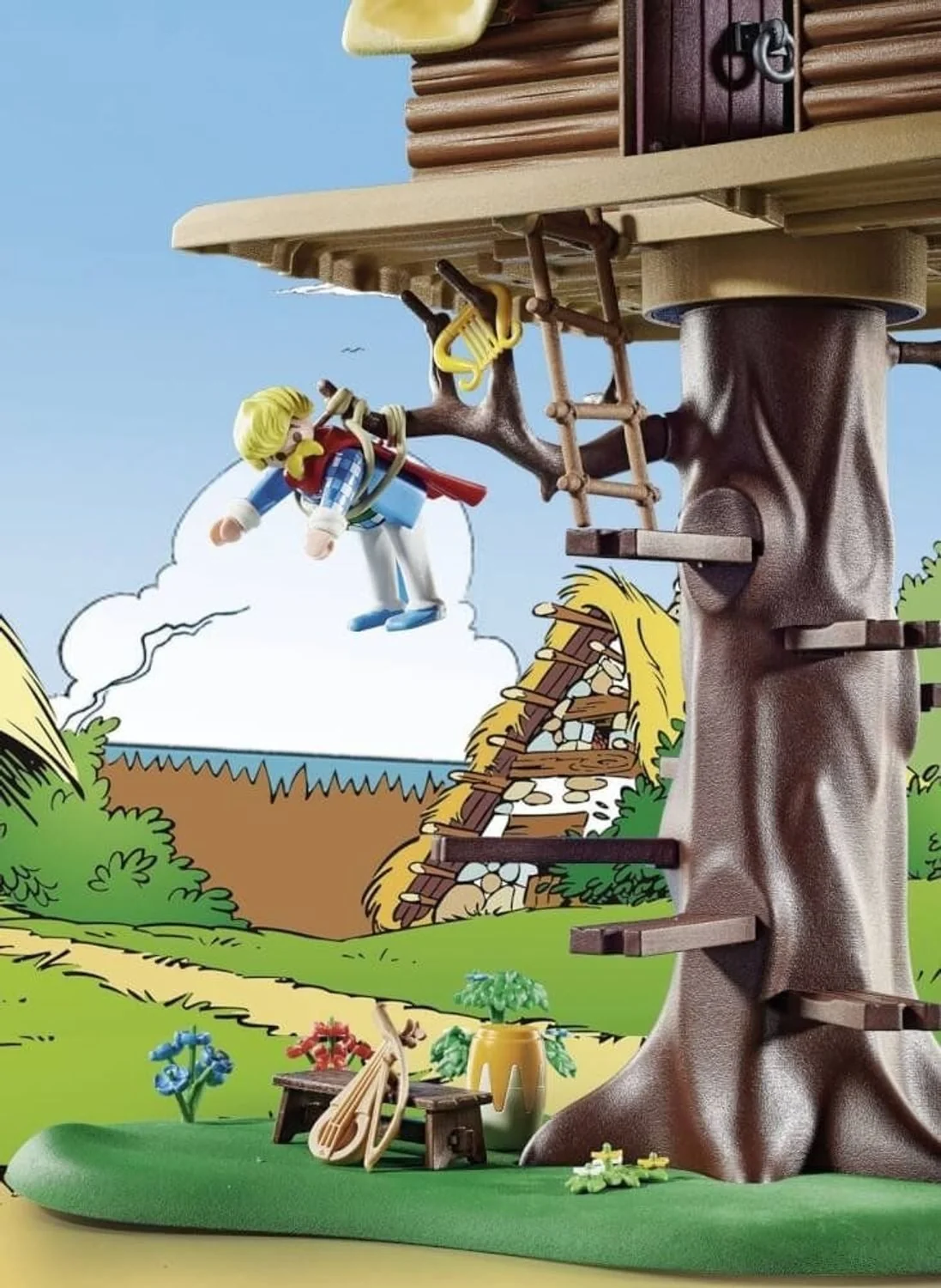 PLAYMOBIL Asterix Troubadix mit Baumhaus Spielset