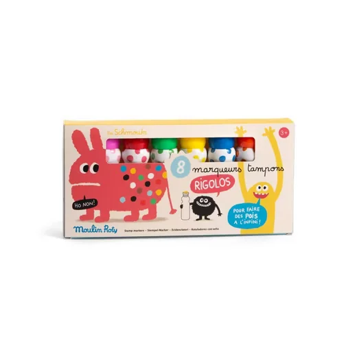 MOULIN ROTY Stempelmarker Set 8-teilig Malset für Kinder