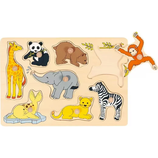 Gollnest & Kiesel Steckpuzzle Tierkinder Holzpuzzle