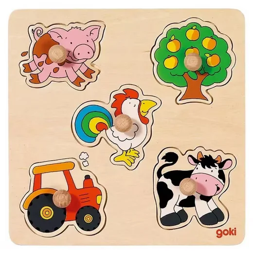 GOLLNEST & KIESEL Holzpuzzle Steckpuzzle Auf dem Land