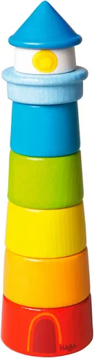HABA Stapelspielzeug Leuchtturm Motorikspielzeug für Kinder