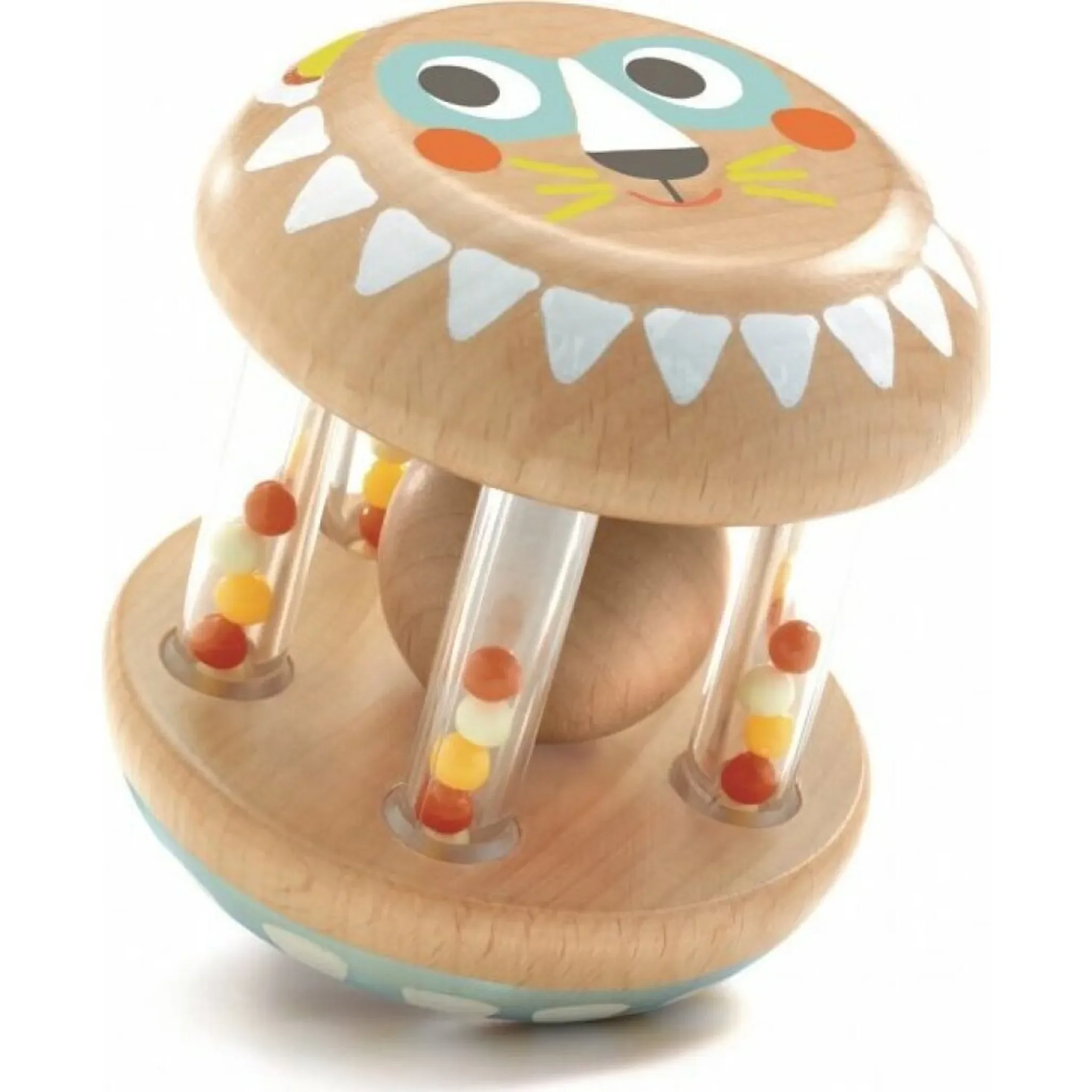 DJECO Baby Shaki – Holzrassel Lernspielzeug