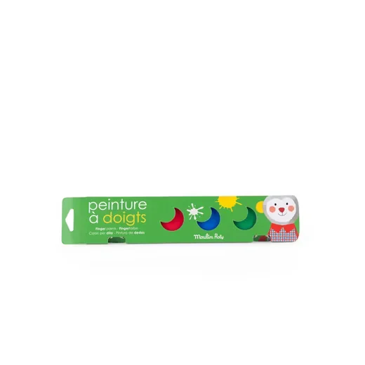MOULIN ROTY Popipop Fingerfarben Set 6 Töpfchen Malset für Kinder