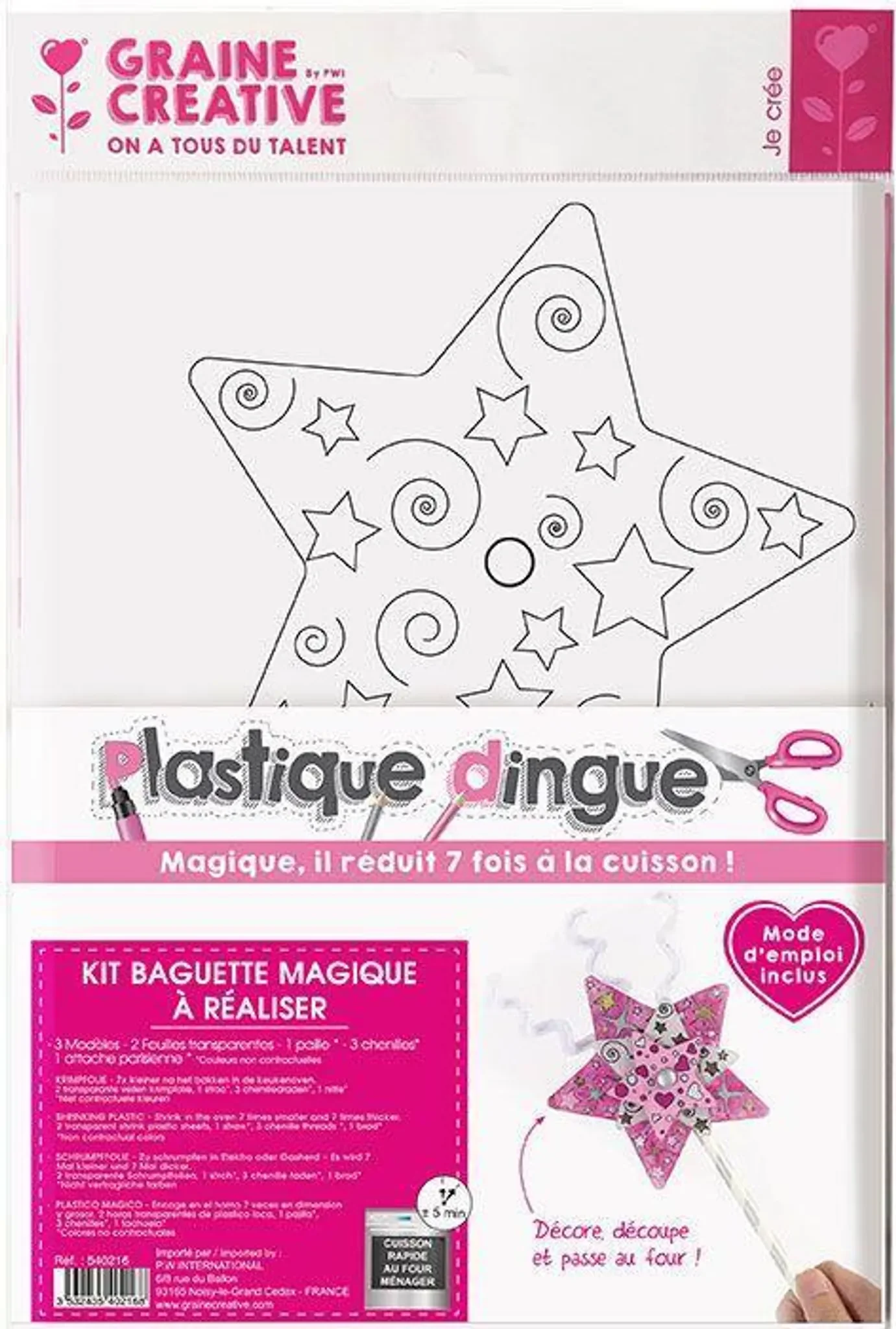 Graine Créative Schrumpffolien-Set – DIY Zauberstab