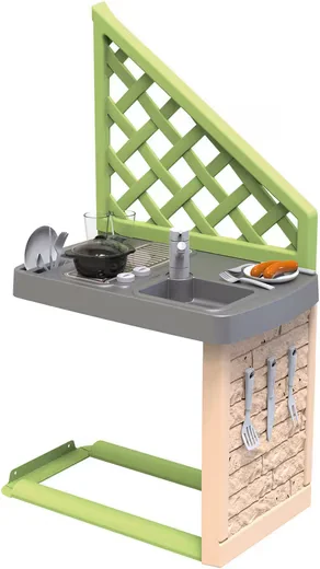 Smoby Life Outdoor Spielküche Sommerküche für Spielhaus Zubehör