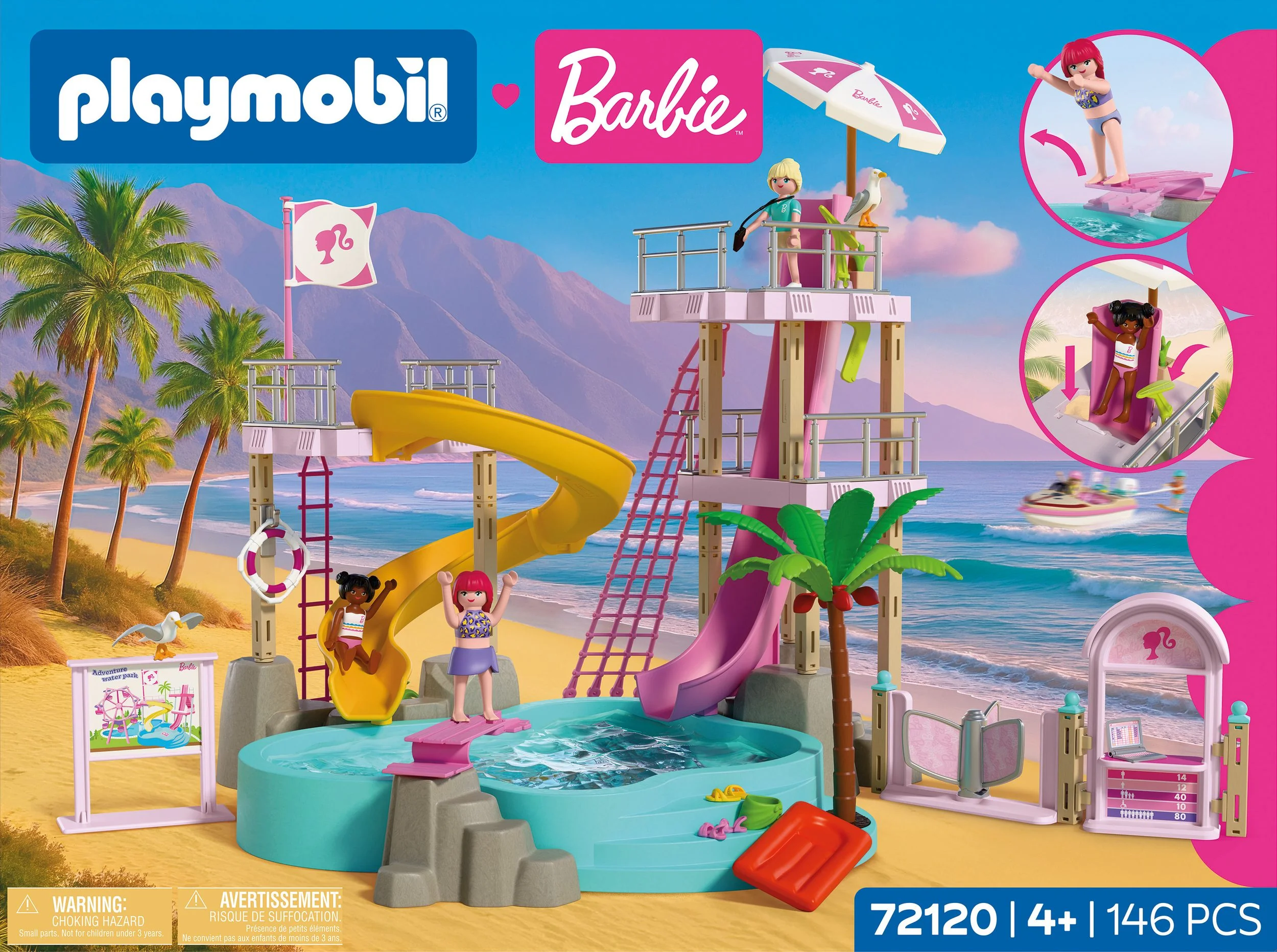 PLAYMOBIL x Barbie Wasserpark 72120 Konstruktionsspielset