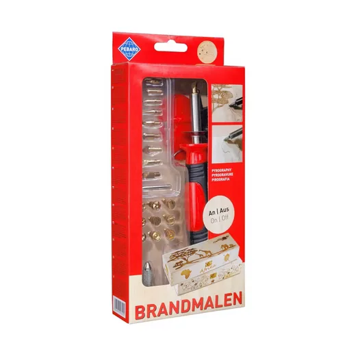 PEBARO Kreativset Brandmalkolben mit An Aus Schalter 20 Aufsätze