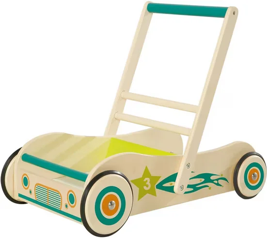 ROBA Lauflernwagen aus Holz für Babys Schiebewagen