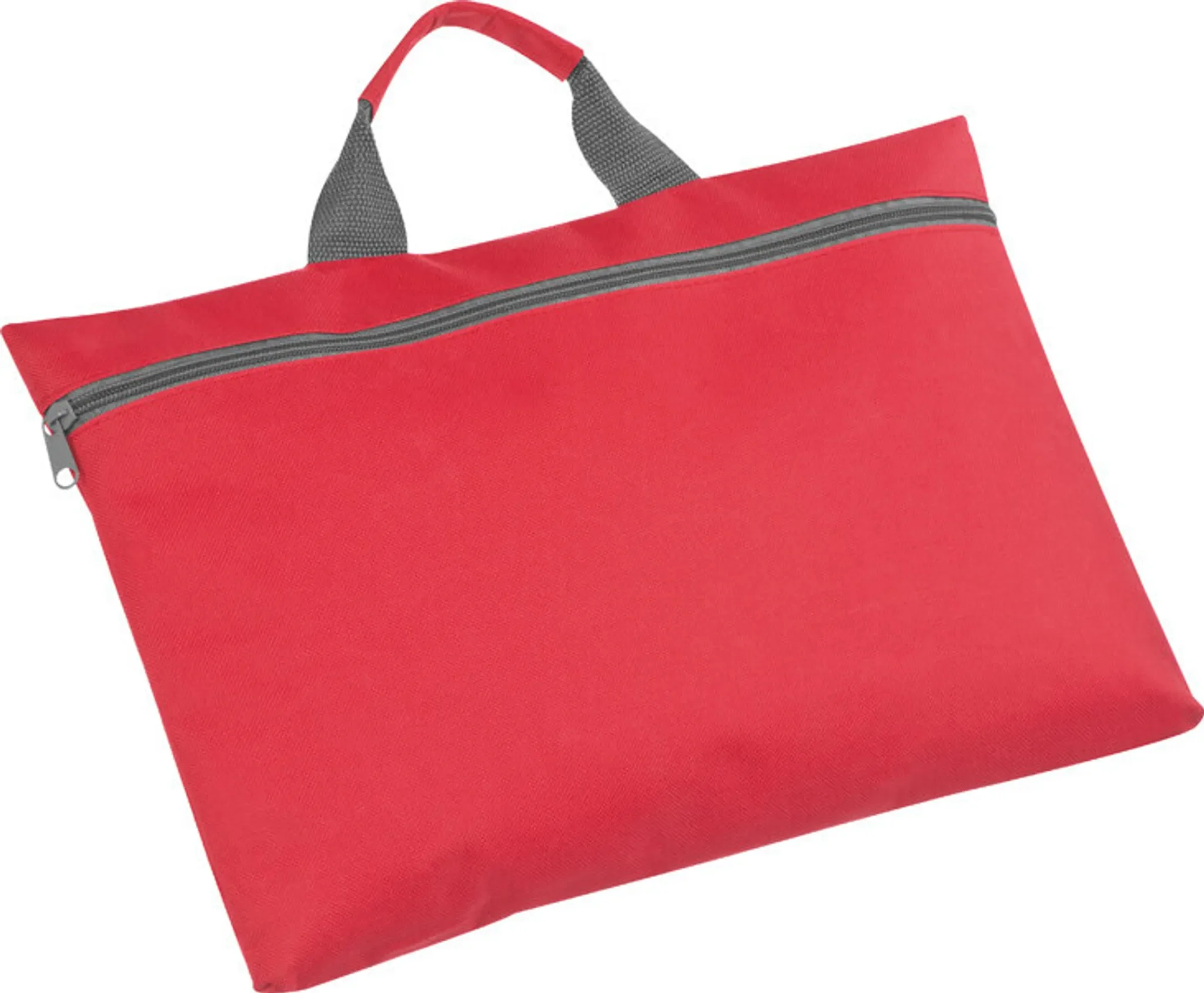 MACMA Dokumententasche aus Polyester – rot mit Reißverschluss