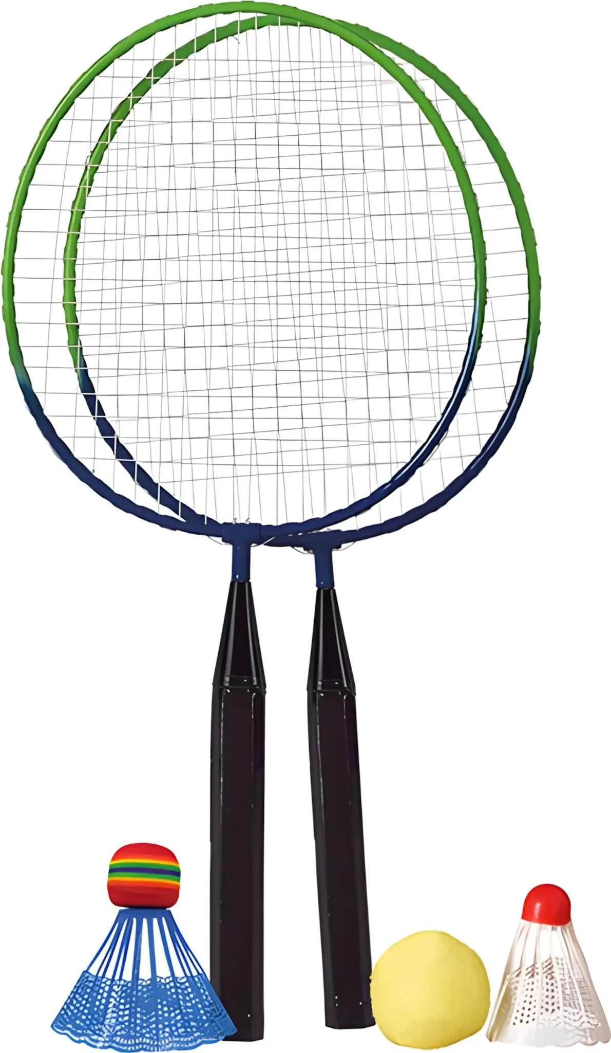 BEST SPORTING Mini Badminton Set – 2 Schläger mit 3 Bällen