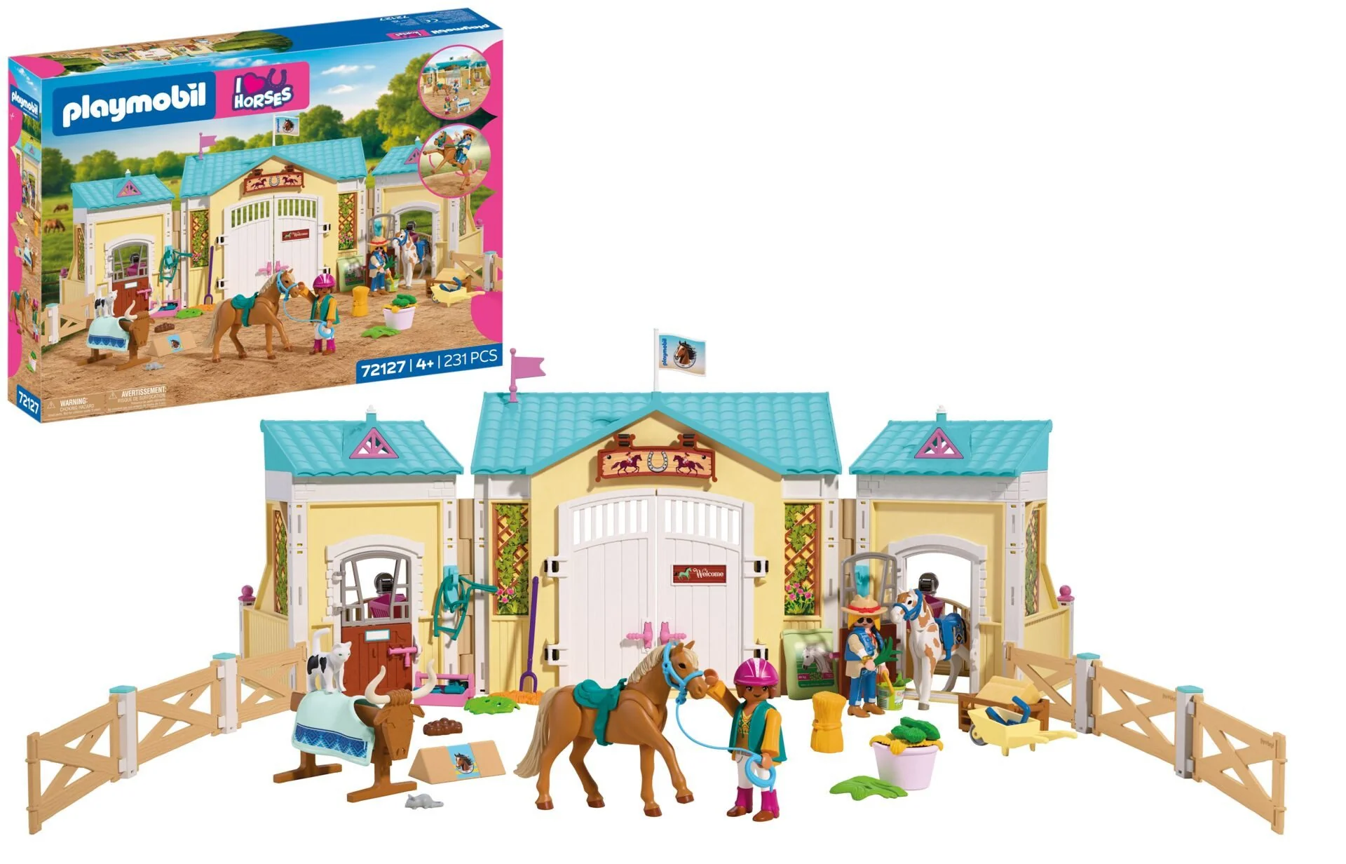 PLAYMOBIL Großer Reiterhof 72127 I Love Horses Konstruktionsset