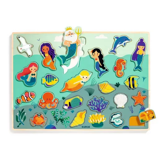 DJECO Rahmenpuzzle See Holzpuzzle für Kinder