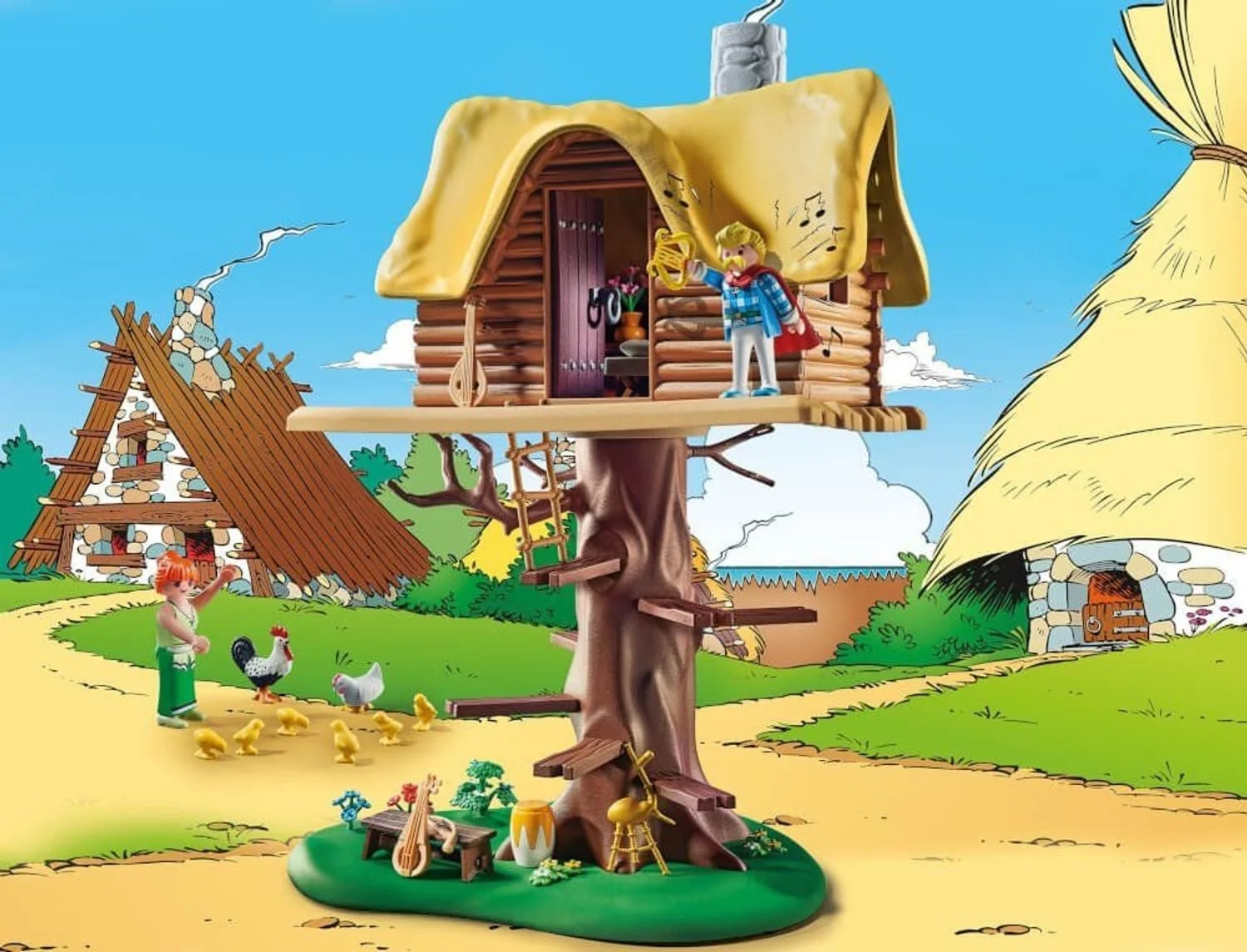 PLAYMOBIL Asterix Troubadix mit Baumhaus Spielset